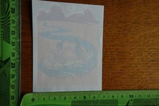 Alter Aufkleber KELLOGG'S Indianer Boot (Scheibe)