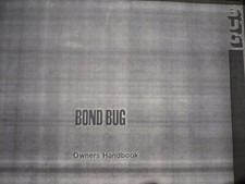 BOND BUG Handbuch und Ersatzteil Liste- RELIANT