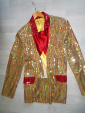+Paillettenjackett gold rot Jacke Sakko Disco Kostüm Herren Karneval +Las Vegas+