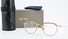 DITA Brille Schema Two DTX131 49 01 GLD GRY Glanz Gold Panto Titan Luxus Medium
