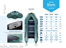 AQUA STORM Schlauchboot STK 300 330 360 380 400 cm STK- Evolution Plane Tasche