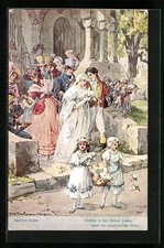 Künstler-AK Hans Kaufmann: Lieblich in der Bräute Locken spielt... aus Schiller 