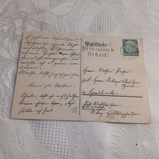 sehr alte Postkarte - geschrieben 1934 - 6 Pfennig Hindenburg Briefmarke