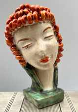Art deco Walter Goldscheider Kleiner Frauen Kopf Rudolf Knörlein Büste Nr 6391