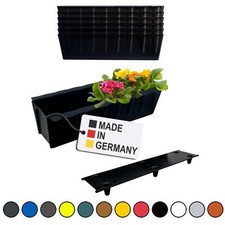 Blumenkasten Pflanzkasten 6er-Set Schwarz Einsatz für Europaletten Balkonkasten
