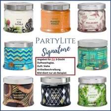 PartyLite 3-Docht Duftwachsglas Honigmelone G73C52Q