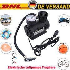 Kompressor 12V Metall Bar KFZ Luftpumpe Luftkompressor kompakt Manometer Auto DE
