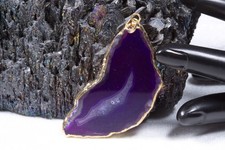 Edelstein Achat Anhänger Lila zwischen ca. 5cm-7cm ohne Halskette