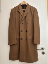 Klassischer Herrenmantel aus reiner Schurwolle – Camel