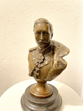 Bronzefigur Büste Kaiser Wilhelm II Auf marmor montiert Nach Hermann Gladenbeck