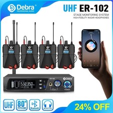 Debra ER-102 UHF IEM Wireless In-Ear Monitoring System mit Bluetooth 5.0 für Re