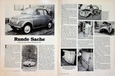 Motor Klassik 11/1988 Fiat 500 Restaurierung - ein interessanter Bericht auf 3 S