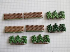 Siku - alt - 4 Jägerzaun ( ca. 6x2,2 ), 4 Büsche ( ca. 4,9x3,1 ) siehe Fotos