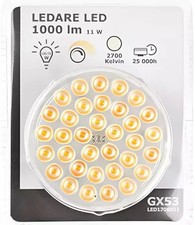 IKEA LEDARE LED Leuchtmittel GX53 1000lm dimmbar warm Abstrahlwinkel 2700K LED1706X11