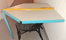 Wandtisch fünfeckig 80x60cm , Höhe 80cm , Holz Metall