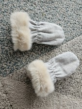 NEU H&M Baby  Fäustlinge 62/68 Unisex Winter mit Fell