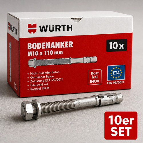 Fixanker m10 110 boden - m10-30-50/110,