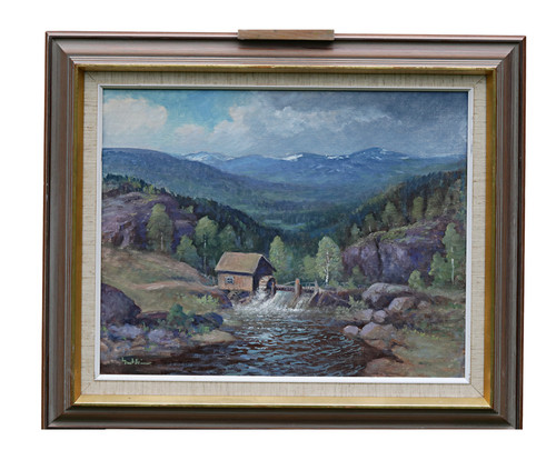 ölbild gebirgslandschaft - Ölbild,