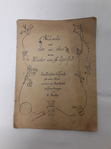 Altes antikes kinder heft - altes,