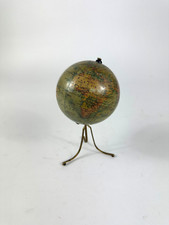 Antiker Globus Heinrich Kiepert Erdglobus 1899 Miniatur 10cm Tisch Berlin Reimer