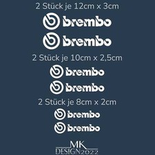Aufkleber passend für Brembo Bremssattel Set2 Auto Motorrad Sticker 6x 8 10 12cm