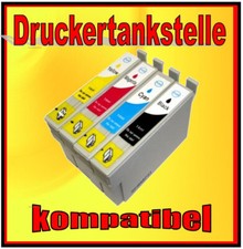 4 komp. Patronen für EPSON STYLUS D78 D92 DX5000 SX105 SX110 SX115 ers. T0715 
