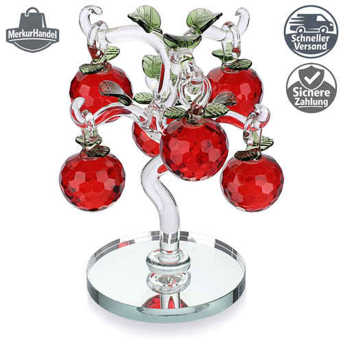 Kristallglas apfelbaum figur - kristallglas,