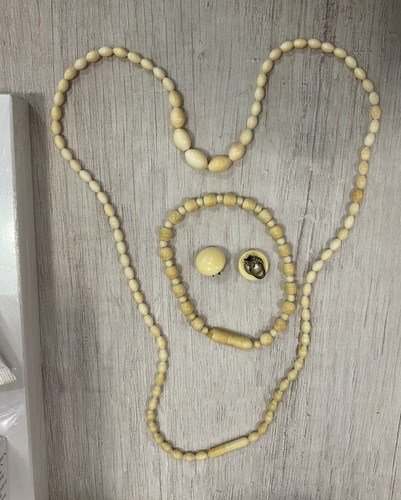 Elfenbein perlen set aus - perlen,