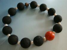 RS0519-255: Schöne moderne Design Halskette Lava Schaum Koralle Perle