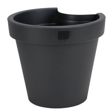 Regenrohr-Pflanztopf schwarz