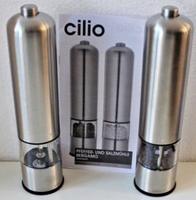 Original Cilio elektrische Pfeffermühle+Salzmühle BERGAMO -wie Neu- 13.5 2295 S6