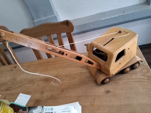 Ddr spielzeug holzkran fröbel - ddr,
