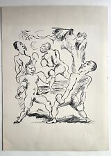 Rudolf Grossmann Die Boxer Lithographie 1920, Rudolf Grossmann, Lithographie,