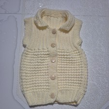 Babystrickweste Beige Gr. 74/80/86 NEU Handarbeit Neu