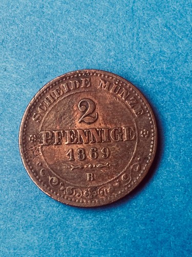 Sachsen pfennig 1869 b - 2,