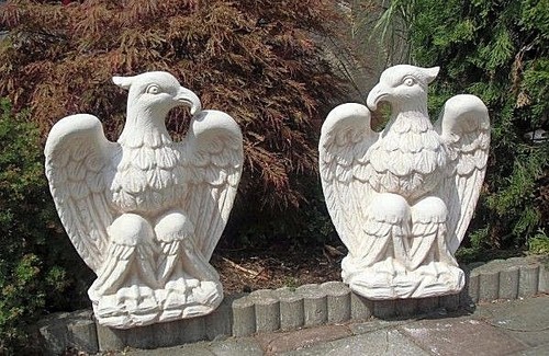 Steinfiguren set adler links - steinfiguren,