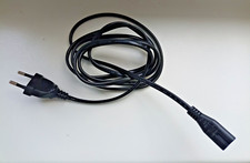 Euro Netzkabel mit Doppelnut Kupplung, ca. 180 cm , C8 Stecker,  2 x 0,75 mm²