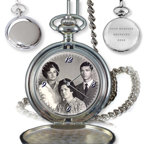 Personalisierte taschenuhr - personalisierte,