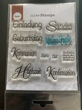 Rayher Stempelset Einladung Geburtstag, Konfirmation, Hochzeit, Kommunion Clear