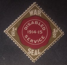 WWI Disabled Service 1/2d War