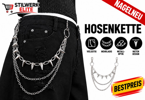 Hosenkette punk herren damen - hosenkette,