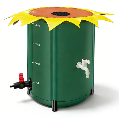 200l regentonnen mit deckel - 200l,