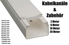PVC Kabelkanal Kabelleiste Brüstungskanal diverse Größen. 2m Made in Germany