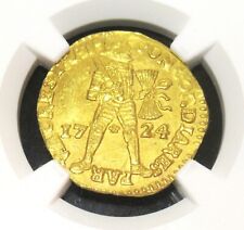 Niederlande Utrecht Provincial " Akerendam " Gold Dukaten 1724 MS63 NGC