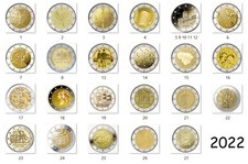 2 Euro 2022 Gedenkmünze - Alle Länder verfügbar - Unz.