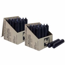 2 x 25 Stabkerzen Schwarz 100