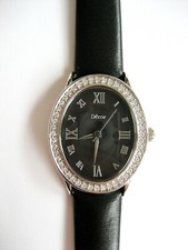 Lederarmbanduhr Edelstahl