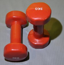 Ultrasport Gymnastik Hanteln Hantelset 2x3kg Vinyl soft dumbbell rot NEU
