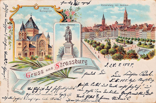 Strassburg ansichtskarte 1898 - strassburg,