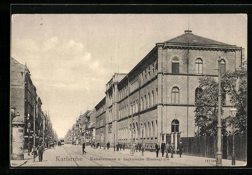 Karlsruhe kaiserstraße - ak, karlsruhe,